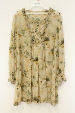画像1: INGEBORG / 水彩薔薇柄チュニック 11 ベージュ O-26-08-13-063-LO-TO-IG-OS (1)