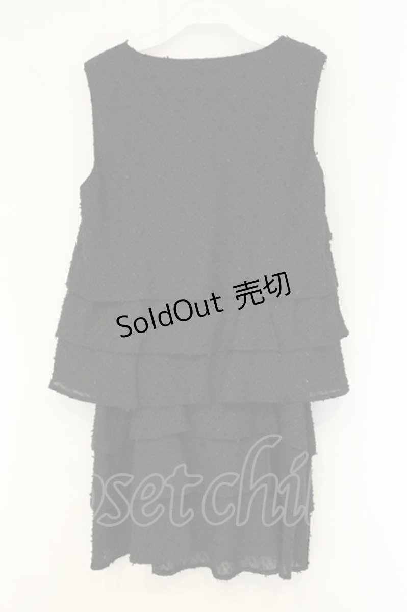 画像4: INGEBORG / リボン配色ラメ混トップス＆キャミワンピース 11号 クロ O-26-08-13-071-LO-OP-OW-OS (4)