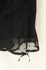 画像2: INGEBORG / ドットフロッキーシフォンスカート L クロ O-26-08-13-078-LO-SK-OW-OS (2)