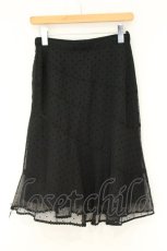 画像3: INGEBORG / ドットフロッキーシフォンスカート L クロ O-26-08-13-078-LO-SK-OW-OS (3)
