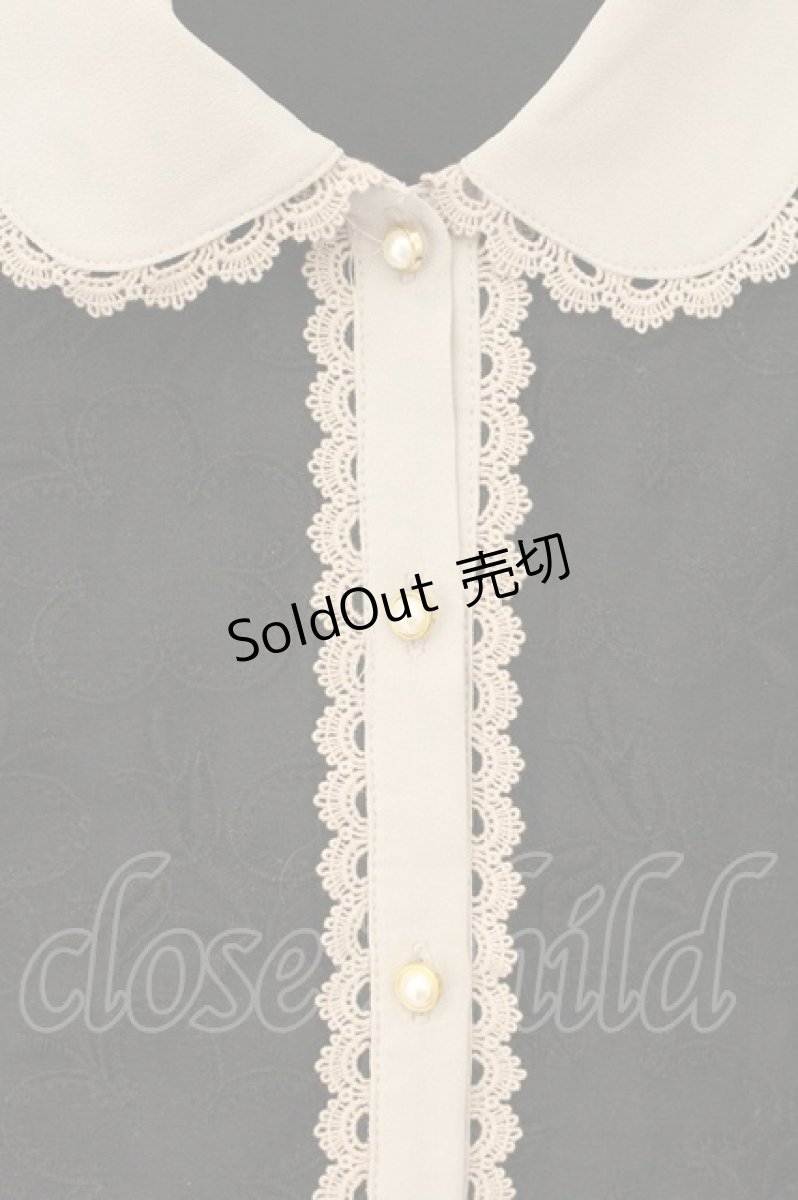 画像2: axes femme / ツートン丸衿ブラウス M クロ×ベージュ O-26-08-13-084-AX-BL-IG-OS (2)