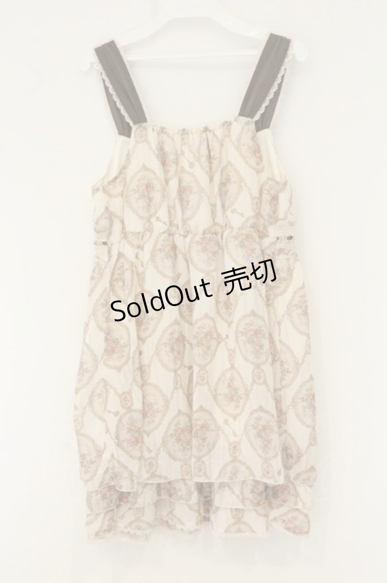 画像3: axes femme / ローズミラー柄チェーンチュニック  アイボリー O-26-08-13-085-AX-TO-IG-OS (3)