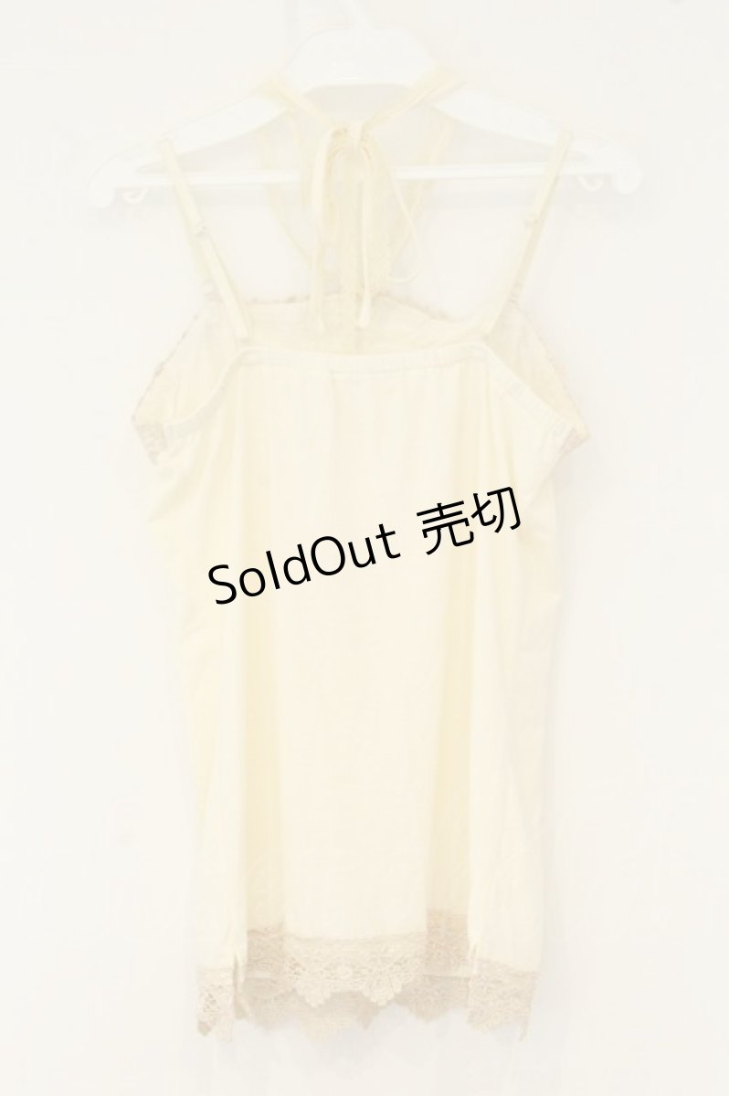 画像3: axes femme / リボン＆バラホルターキャミ M 生成り O-26-08-13-091-AX-TO-IG-OS (3)