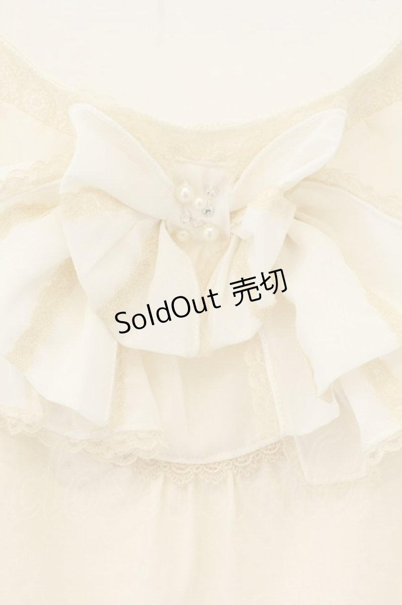 画像2: axes femme / ビジュー付きBIGリボンキャミソール M 生成り O-26-08-13-094-AX-TO-IG-OS (2)