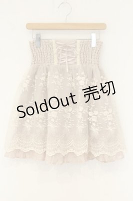 Preview of ローズブーケ刺繍スカート M ベージュ