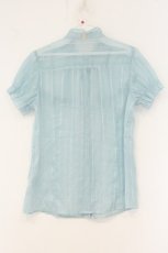 画像3: axes femme / ボウタイ付フィルムドビーブラウス【ボウタイ欠品】 M サックス O-26-08-13-101-AX-BL-IG-OS (3)