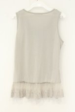 画像4: axes femme / シフォンリボンタンクトップ M グレー O-26-08-13-104-AX-TO-IG-OS (4)