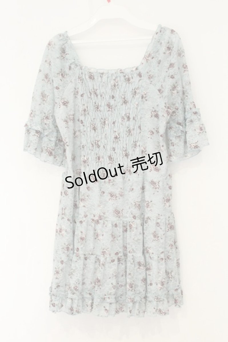画像3: axes femme / レース花柄チュニック M サックス O-26-08-13-107-AX-OP-IG-OS (3)