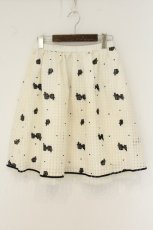 画像1: axes femme / 総刺繍シアーギンガムスカート M シロ O-26-08-13-110-AX-SK-IG-OS (1)