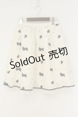 Preview of 総刺繍シアーギンガムスカート M シロ