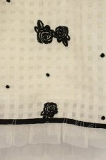 画像2: axes femme / 総刺繍シアーギンガムスカート M シロ O-26-08-13-110-AX-SK-IG-OS (2)
