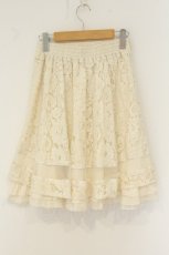 画像3: axes femme / ベルト付レースフレアスカート【ベルト欠品】 M アイボリー O-26-08-13-113-AX-SK-IG-OS (3)