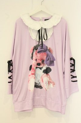 Preview of Maid bear collared pull over F ラベンダー