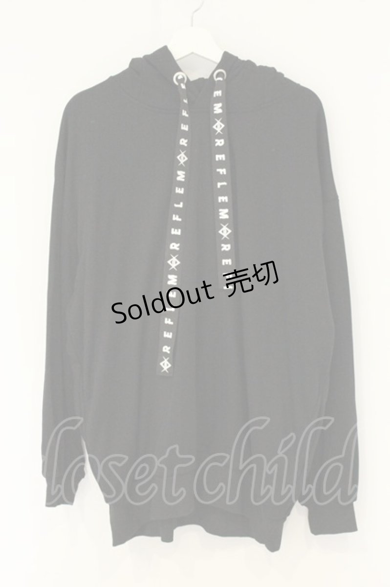 画像1: REFLEM / ピアス付きウサ耳プルオーバーパーカー F ブラック O-26-08-13-119-PU-TO-YM-OS (1)