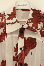 画像2: NAOTO SEVEN / bloody rose blouse  ホワイト×ワイン O-26-08-13-010-HN-BL-IG-OS (2)