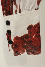 画像3: NAOTO SEVEN / bloody rose blouse  ホワイト×ワイン O-26-08-13-010-HN-BL-IG-OS (3)