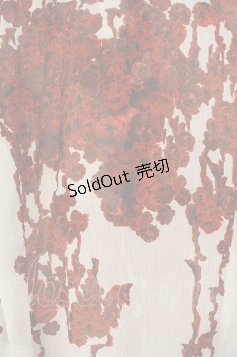 画像5: NAOTO SEVEN / bloody rose blouse  ホワイト×ワイン O-26-08-13-010-HN-BL-IG-OS (5)