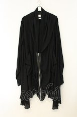 画像1: h.NAOTO / Super long drape hoodie（スーパーロングドレープフーディ）  ブラック O-26-08-13-012-HN-JA-IG-OS (1)