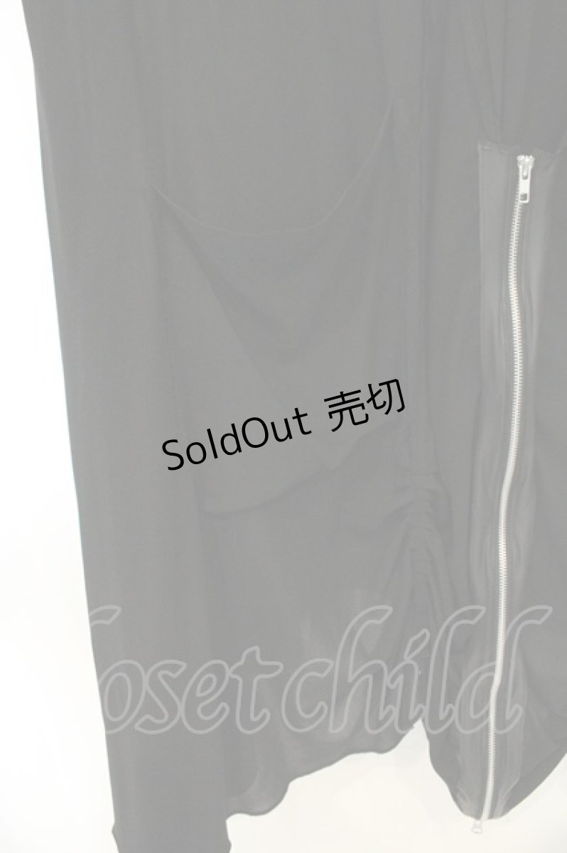 画像2: h.NAOTO / Super long drape hoodie（スーパーロングドレープフーディ）  ブラック O-26-08-13-012-HN-JA-IG-OS (2)