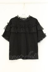 画像1: merry jenny / いそざいフリルTシャツ  クロ O-26-08-13-020-LO-TO-IG-OS (1)
