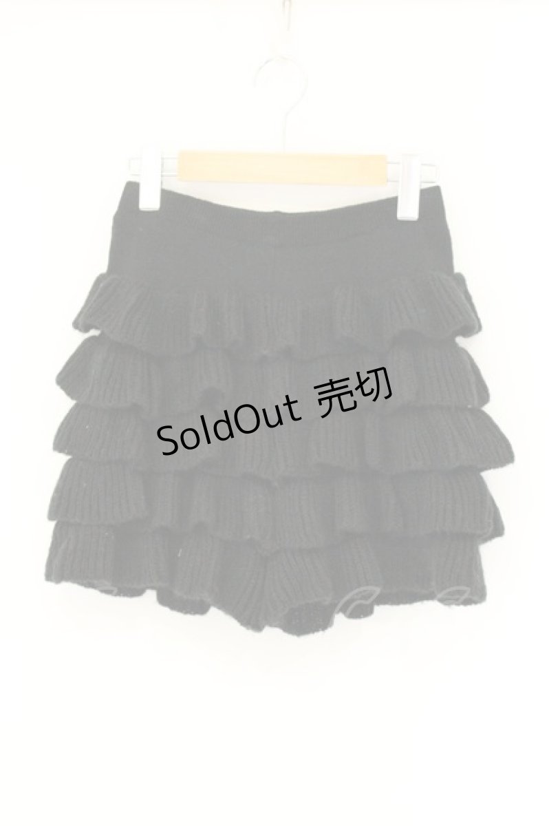 画像1: merry jenny / モヘヤライクティアードショートパンツ  クロ O-26-08-13-025-LO-PA-IG-OS (1)