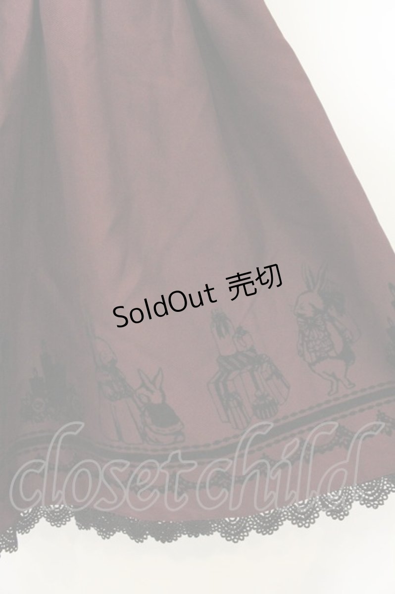 画像3: axes femme / うさぎフロッキースカート M ワイン O-26-08-14-030-AX-SK-IG-OS (3)