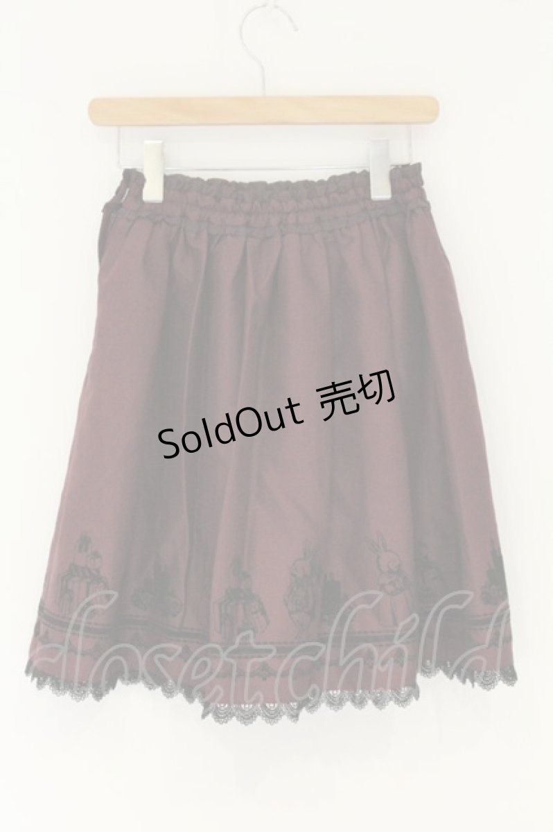 画像4: axes femme / うさぎフロッキースカート M ワイン O-26-08-14-030-AX-SK-IG-OS (4)