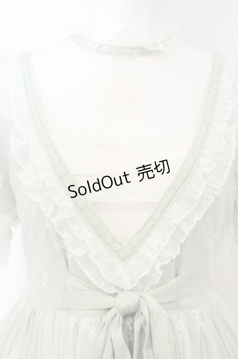 画像2: Miss Point / 花咲くあの日の君 ワンピース(タイプ4) M ライトグリーン×シロ O-26-08-14-008-LO-OP-IG-OS (2)