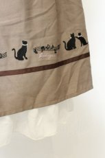 画像3: axes femme POETIQUE / ネコ×楽譜刺繍スカート M モカ O-26-08-14-009-AX-SK-OW-OS (3)