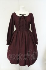 画像1: Ank Rouge / 丸襟ワンピース M ワイン O-26-08-14-002-CA-OP-OW-OS (1)