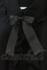 画像2: AND ROMEO / 高貴なケープのシフォンドレープブラウス クロ O-26-08-14-012-LO-BL-IG-OS (2)