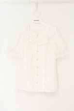 画像1: Secret Honey / プリーツフリルブラウス 2 シロ O-26-08-14-013-CA-BL-OW-OS (1)