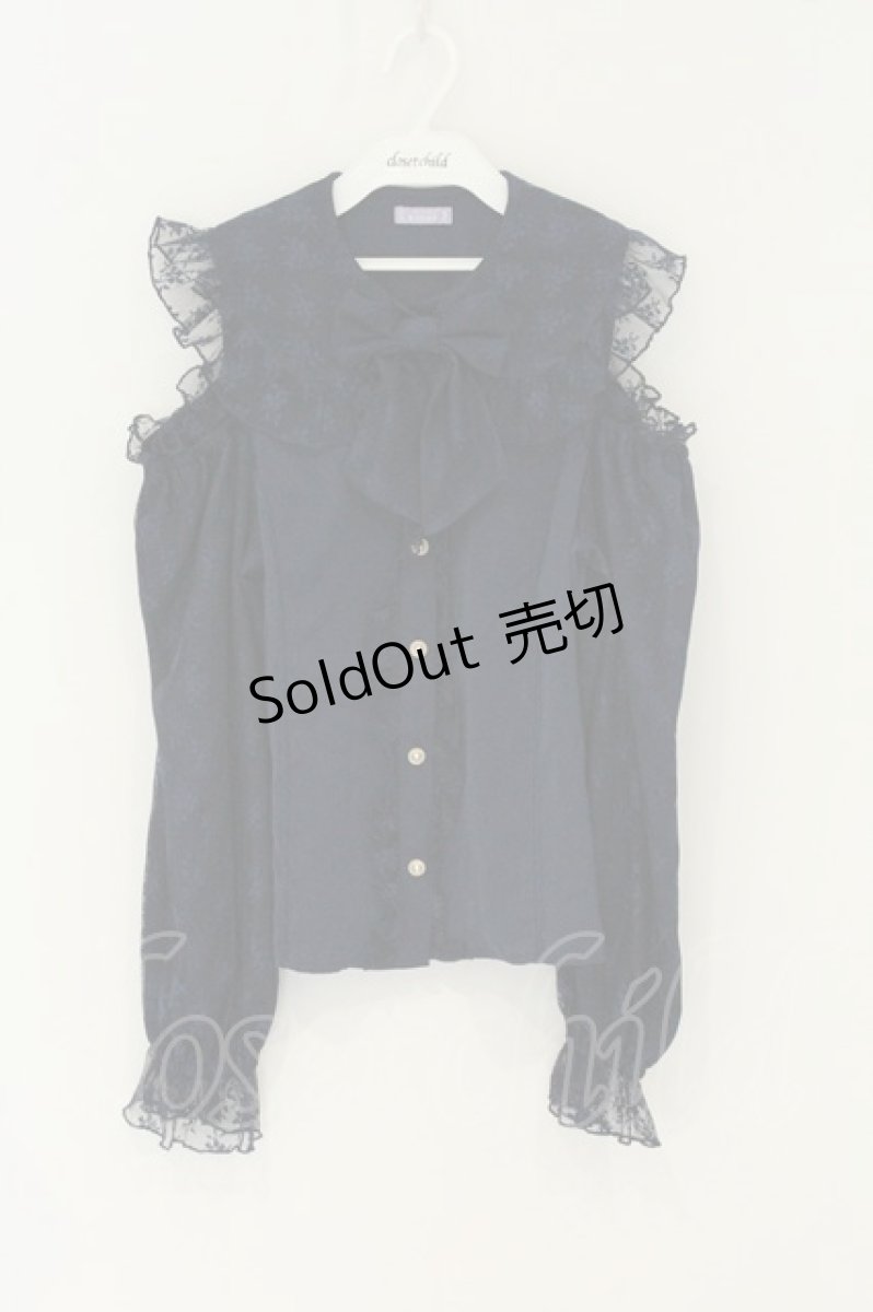 画像1: axes femme kawaii / ブルーミングレースブラウス M ネイビー O-26-08-14-014-AX-BL-IG-OS (1)