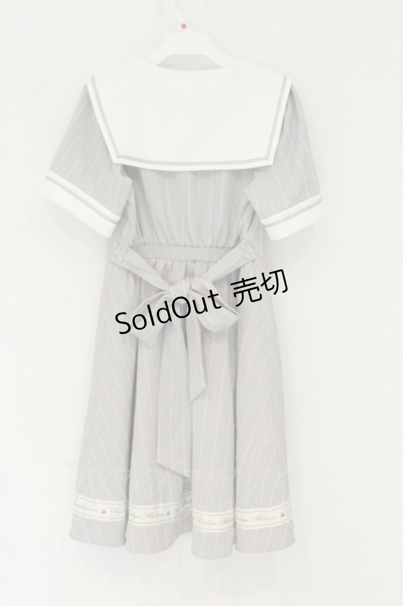 画像3: Amavel / Message Ribbonセーラーワンピース グレー O-26-08-14-022-CA-OP-IG-OS (3)