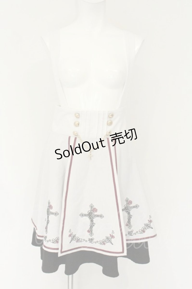 画像1: Amavel / 深紅のロザリオローズレイヤードスカート F シロ（色移りあり） O-26-08-14-025-CA-SK-OW-OS (1)