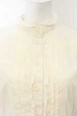 画像2: Innocent World / トーションレースプレーンスタンドカラーブラウス（2011） L 生成り O-26-08-14-026-IW-BL-IG-OS (2)