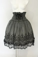 画像1: axes femme / グレンチェックハイウエストスカート M グレー×クロ O-26-08-14-027-AX-SK-IG-OS (1)