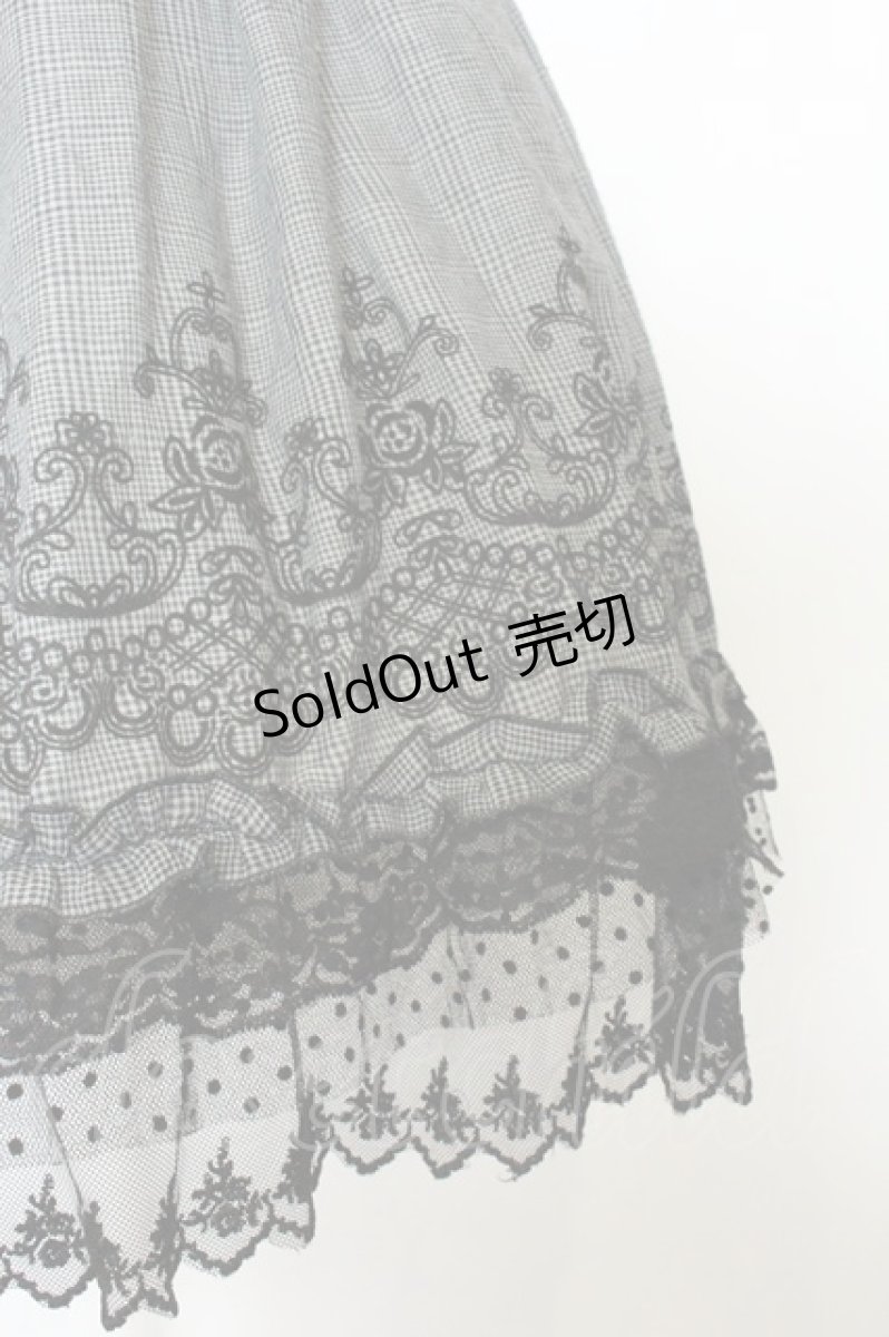 画像3: axes femme / グレンチェックハイウエストスカート M グレー×クロ O-26-08-14-027-AX-SK-IG-OS (3)