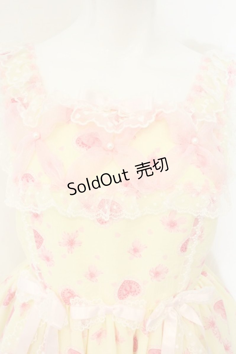 画像2: Angelic Pretty / Ohanami Bunnyジャンパースカート  イエロー O-26-08-15-033-AP-OP-IG-OS (2)