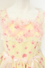 画像2: Angelic Pretty / Ohanami Bunnyジャンパースカート  イエロー O-26-08-15-033-AP-OP-IG-OS (2)