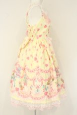 画像4: Angelic Pretty / Ohanami Bunnyジャンパースカート  イエロー O-26-08-15-033-AP-OP-IG-OS (4)