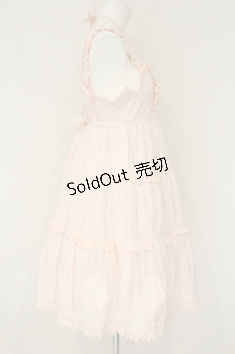画像4: BABY,THE STARS SHINE BRIGHT / からみ3段ティアードジャンパースカート  ピンク O-26-08-15-034-BA-OP-IG-OS (4)