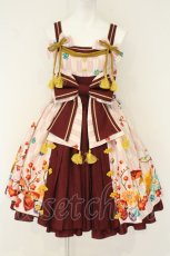 画像1: metamorphose / 春告げ鳥の恋うららプリーツジャンパースカート  ピンク O-26-08-15-035-ME-OP-IG-OS (1)