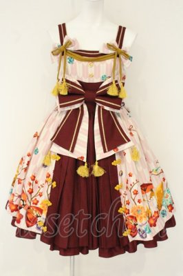 Preview of 春告げ鳥の恋うららプリーツジャンパースカート  ピンク