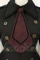 画像2: ATELIER BOZ / シルヴィコートワンピース  クロｘボルドー O-26-08-15-040-EL-OP-YM-OS (2)