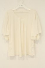 画像1: axes femme / 袖リボンプルオーバー M キナリ O-26-08-15-041-AX-TO-OW-OS (1)