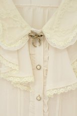 画像2: axes femme / フェミニンラッフルブラウス M キナリ O-26-08-15-050-AX-BL-OW-OS (2)