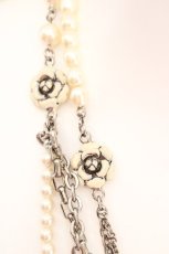 画像1: INGEBORG / カメリアパールチェーン連ネックレス  シルバー×パール O-26-08-15-1009-LO-AC-IG-OS (1)