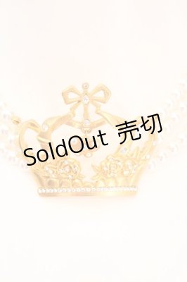 Preview of 蝶々王冠パールチョーカー  ゴールド