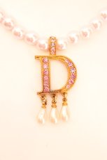 画像1: JESUS DIAMANTE / Dモチーフ&パールネックレス  ピンクゴールド O-26-08-15-1003-JE-AC-OW-OS (1)